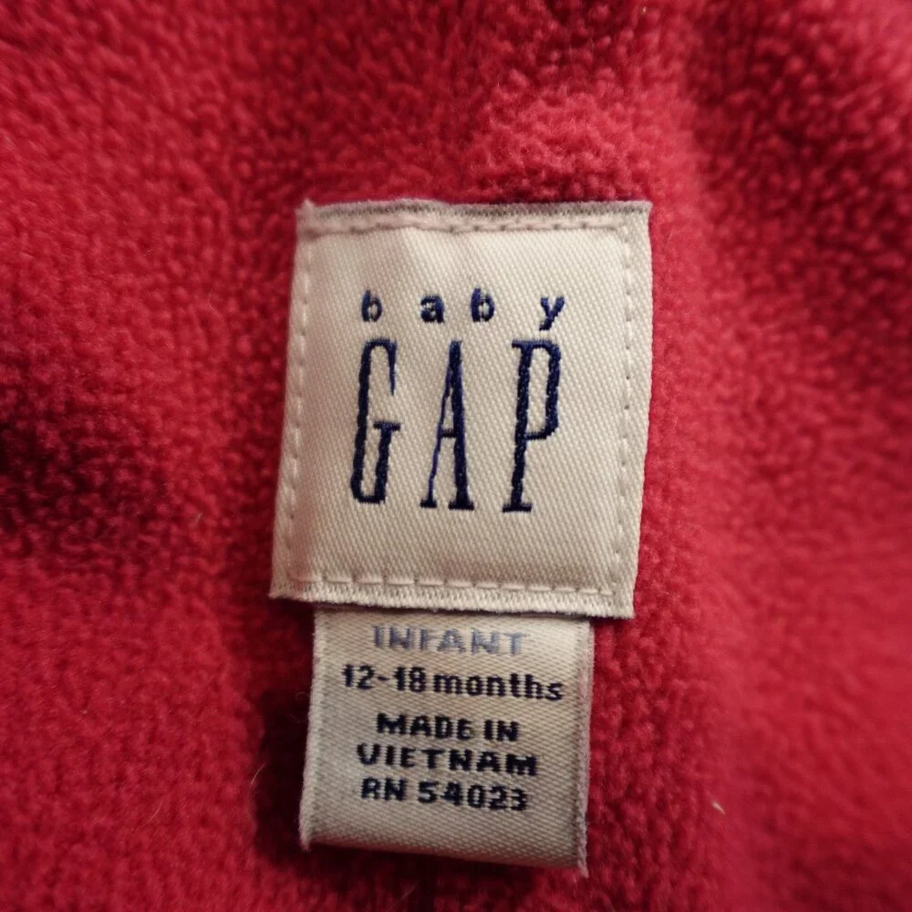 Baby Gap Down‎ Snowsuit Bunting Infant 12–18 Months Red Hooded Winter One-Piece
